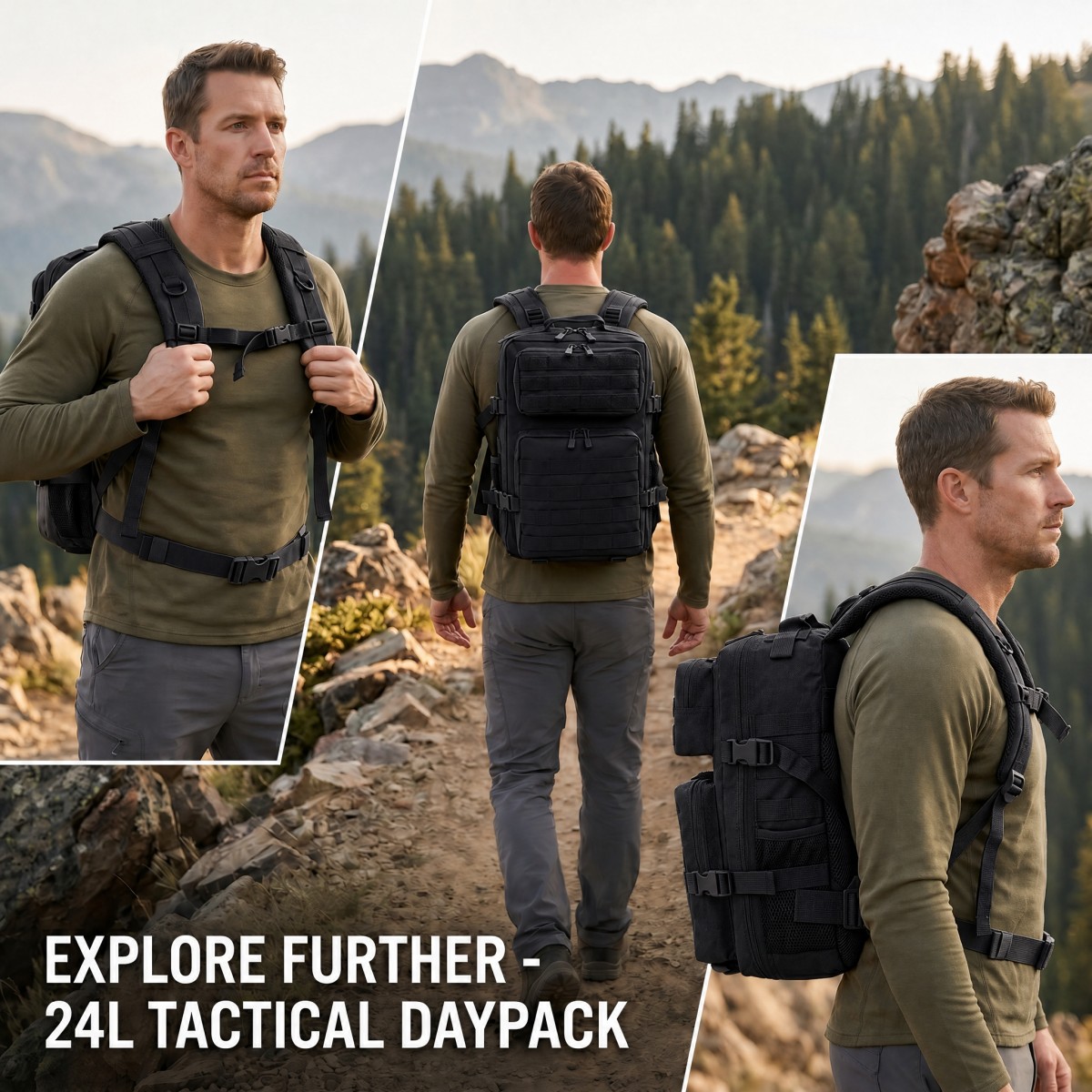 Cycling Gear For Commuting - Mochila Táctica de 24L para Hombre