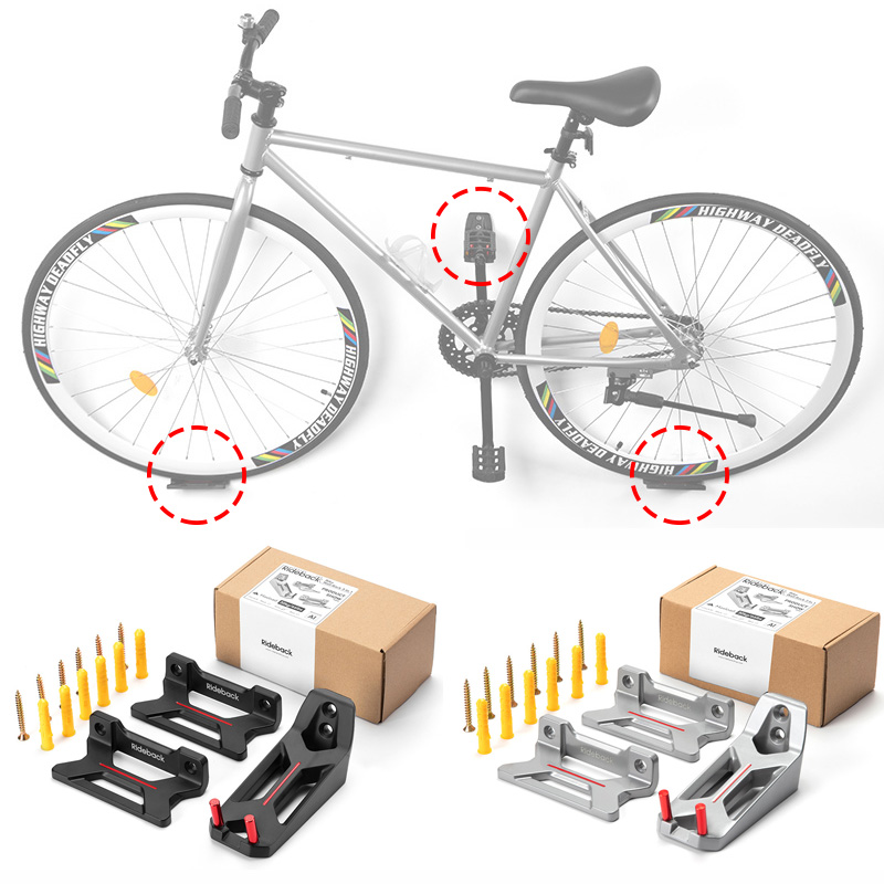 Cycling Gear Wall Storage - 3 piezas de soporte para bicicleta,