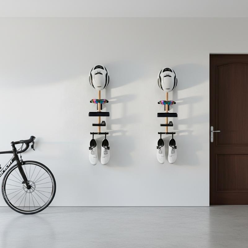 Cycling Gear Wall Storage - Soporte de exhibición y organizador de