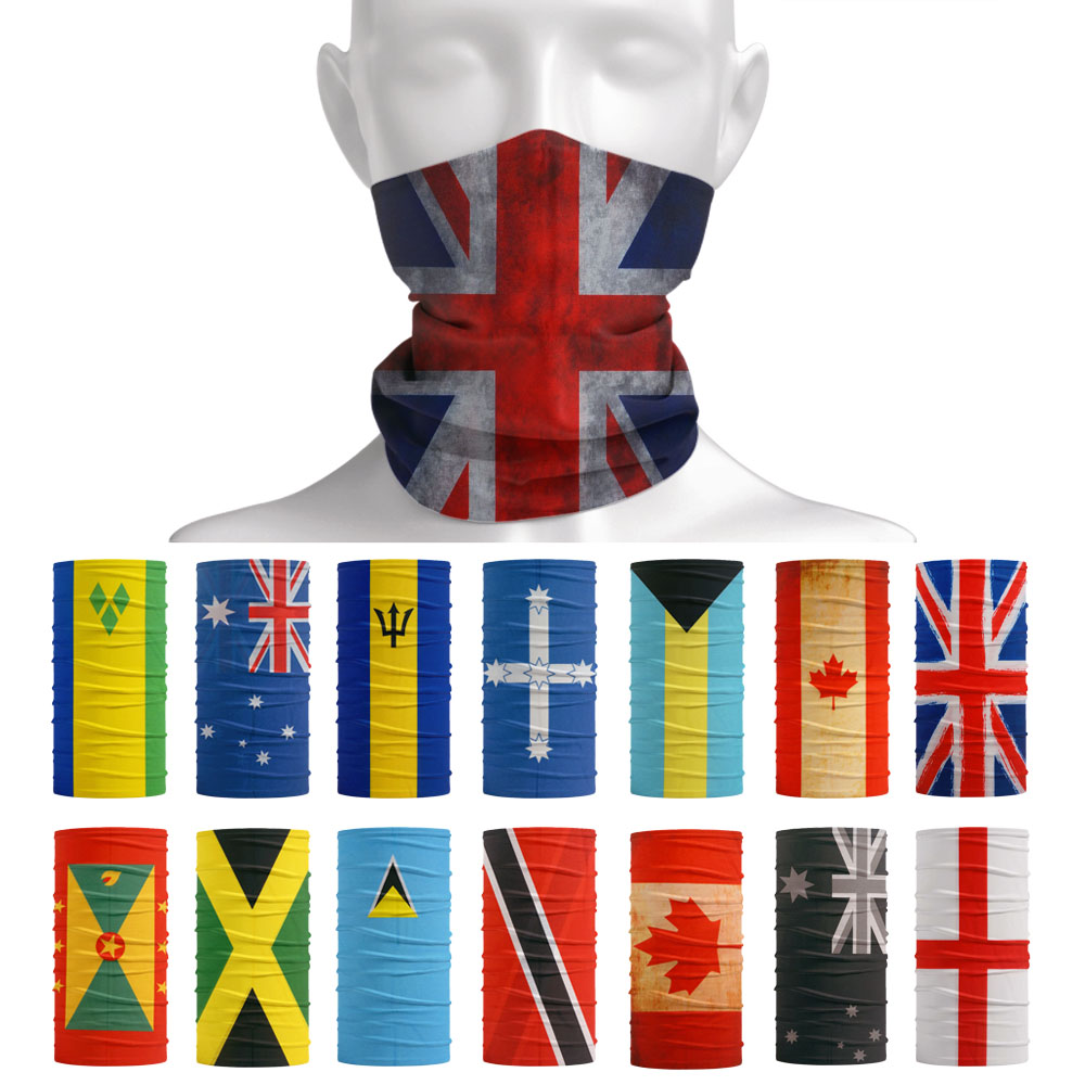 Womens Cycling Gear Uk - Bandanas multifuncionales con bandera de la