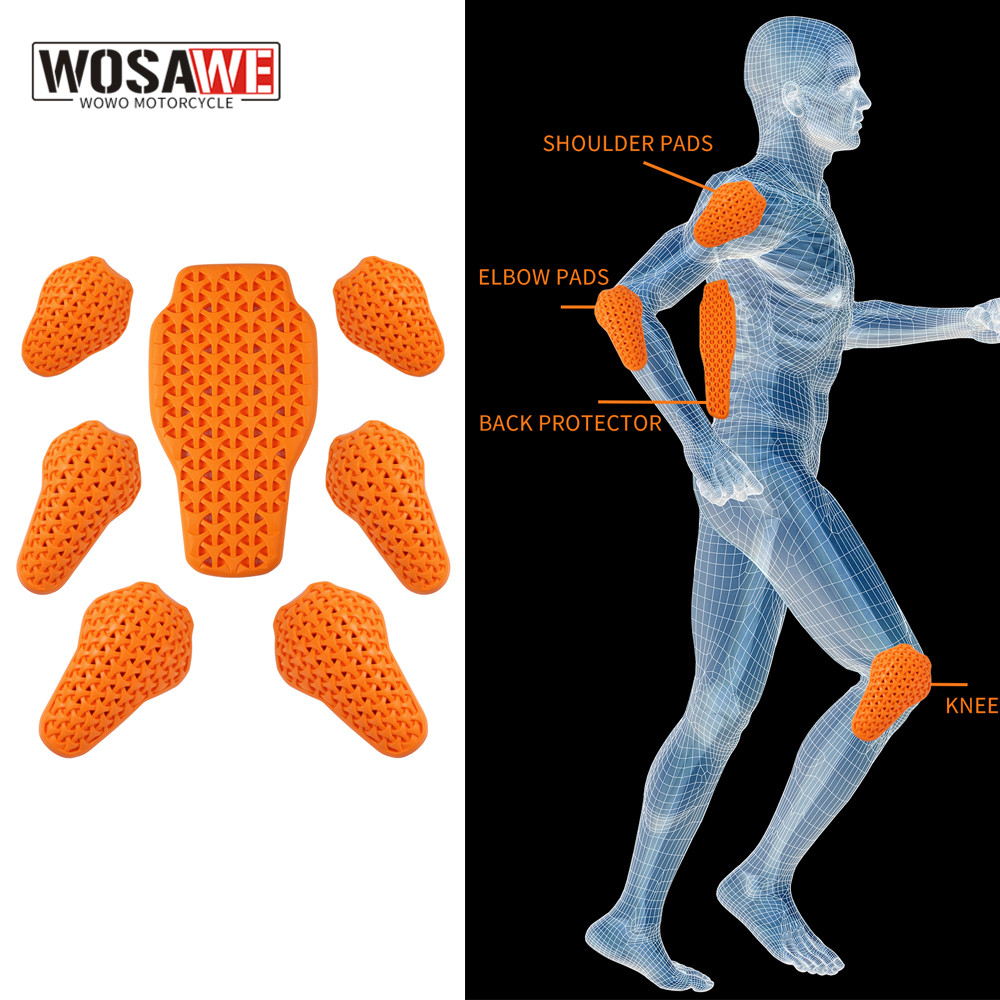 Cycling Protective Gear - WOSAWE-protectores de forro para chaqueta de