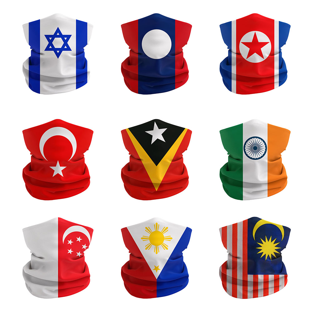Philippines Cycling Gear - Bandana estampada con banderas nacionales asiáticas,