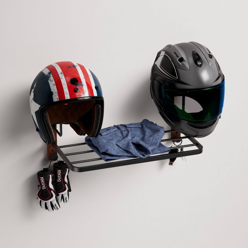 Cycling Gear Wall Storage - Soporte Multifuncional para Casco de Montar