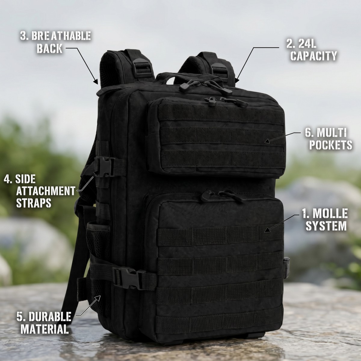 Mochila Táctica de 24L para Ho - Cycling Gear For Commuting reseña y precio
