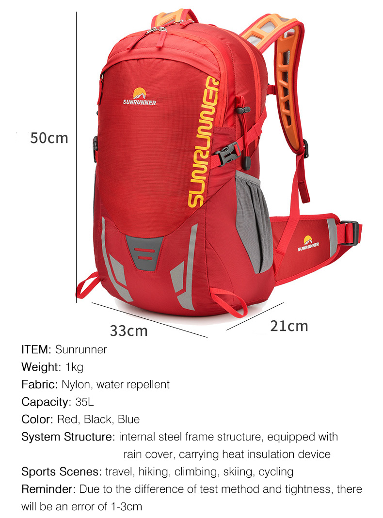 Mochila de senderismo de 35L,  - Cycling Gear Travel Bag reseña y precio