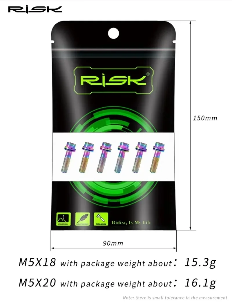 Tornillos de bicicleta RISK de - Xc Mtb Gear reseña y precio